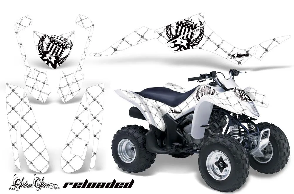 Suzuki LTZ 250 ATV Graphic Kit - 2004-2011 Silver Star - Reloaded White
