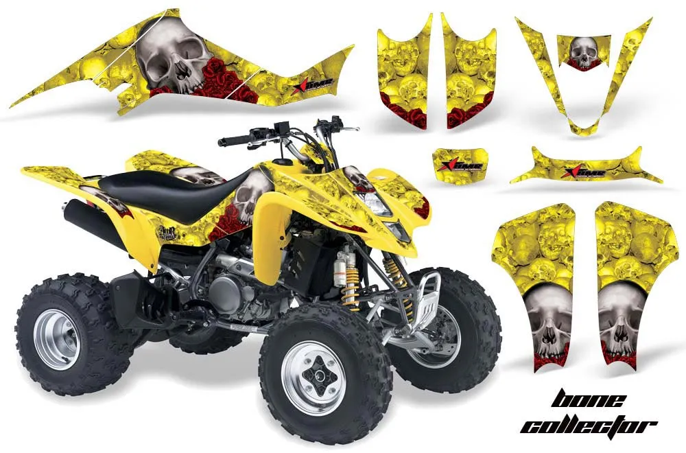 Suzuki LTZ 400 ATV Graphic Kit - 2003-2008 Bone Collector Yellow