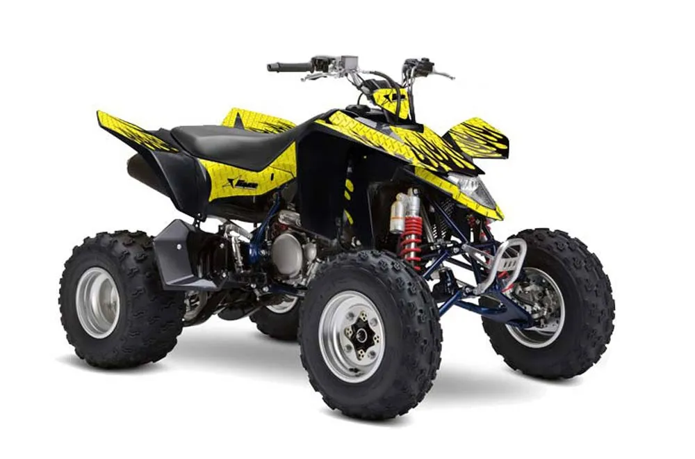 Suzuki LTZ 400 ATV Graphic Kit - 2009-2016 Diamond Flames Yellow