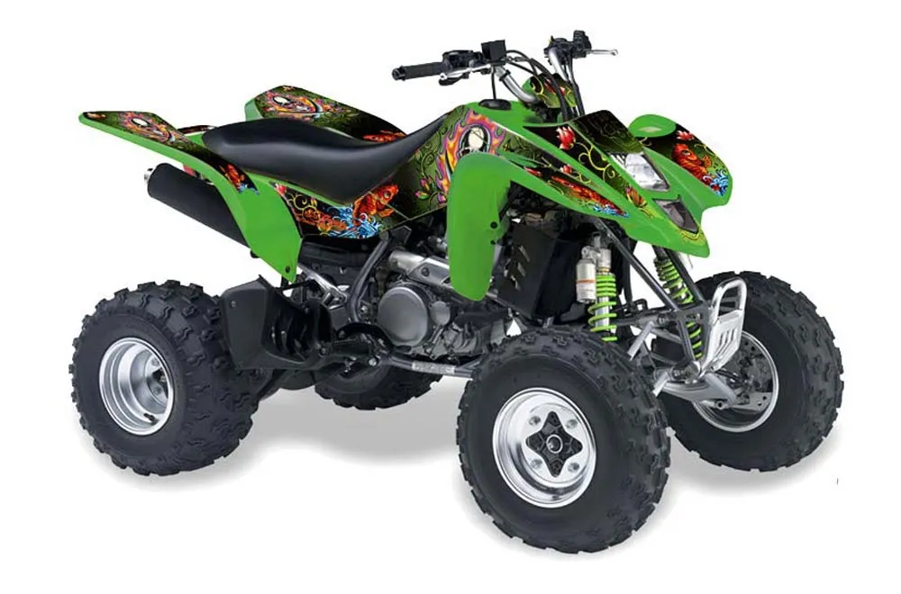 Suzuki LTZ 400 ATV Graphic Kit - 2003-2008 Ed Hardy - Pirates Green