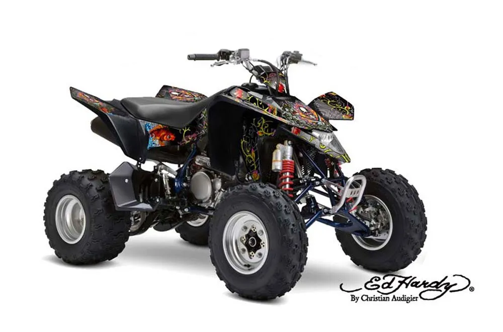 Suzuki LTZ 400 ATV Graphic Kit - 2009-2016 Ed Hardy - Pirates White