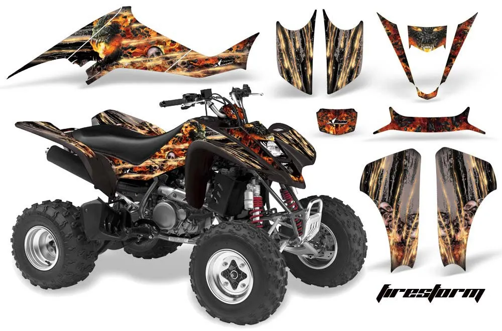 Suzuki LTZ 400 ATV Graphic Kit - 2003-2008 Firestorm Black