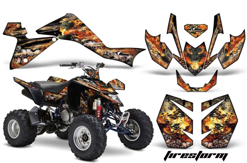 Suzuki LTZ 400 ATV Graphic Kit - 2009-2016 Firestorm Black