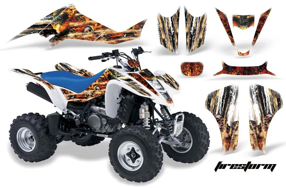 Suzuki LTZ 400 ATV Graphic Kit - 2003-2008 Firestorm White