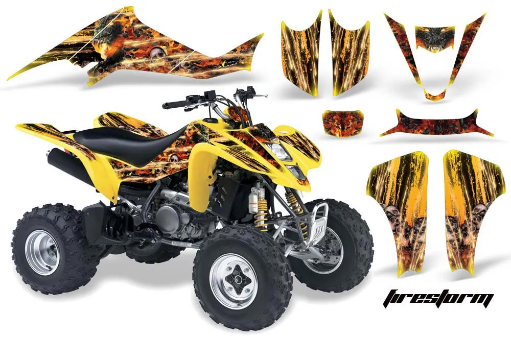Suzuki LTZ 400 ATV Graphic Kit - 2003-2008 Firestorm Yellow