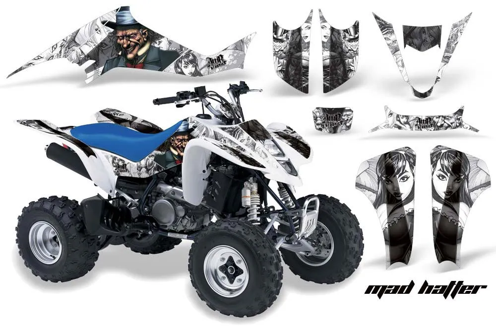 Suzuki LTZ 400 ATV Graphic Kit - 2003-2008 Mad Hatter White