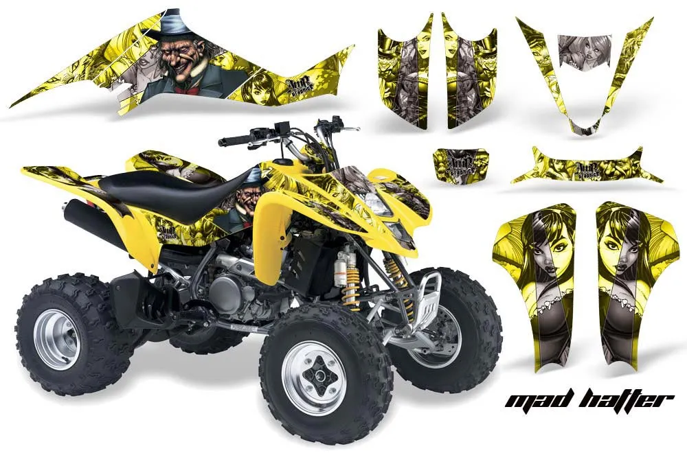 Suzuki LTZ 400 ATV Graphic Kit - 2003-2008 Mad Hatter Yellow