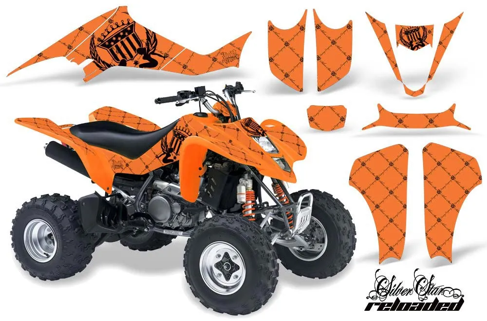 Suzuki LTZ 400 ATV Graphic Kit - 2003-2008 Silver Star - Reloaded Black