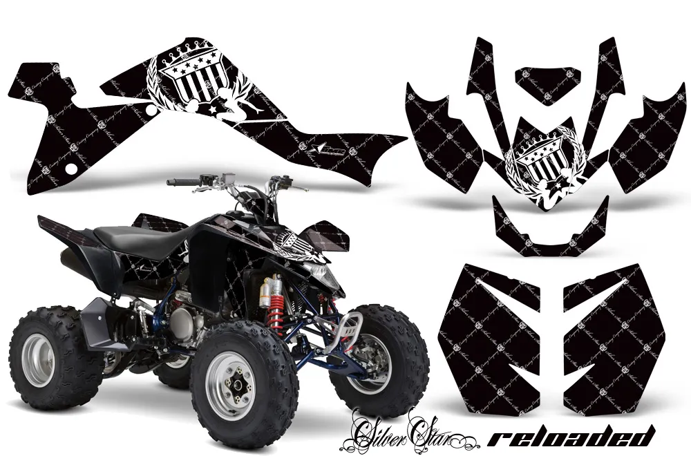 Suzuki LTZ 400 ATV Graphic Kit - 2009-2016 Silver Star - Reloaded Black