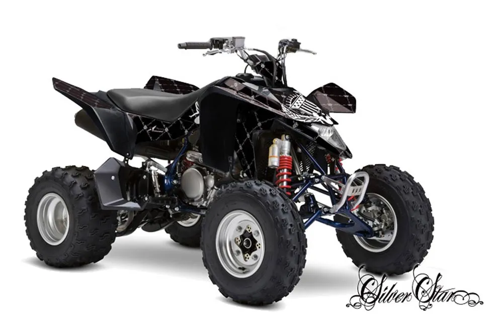 Suzuki LTZ 400 ATV Graphic Kit - 2009-2016 Silver Star - Reloaded Black