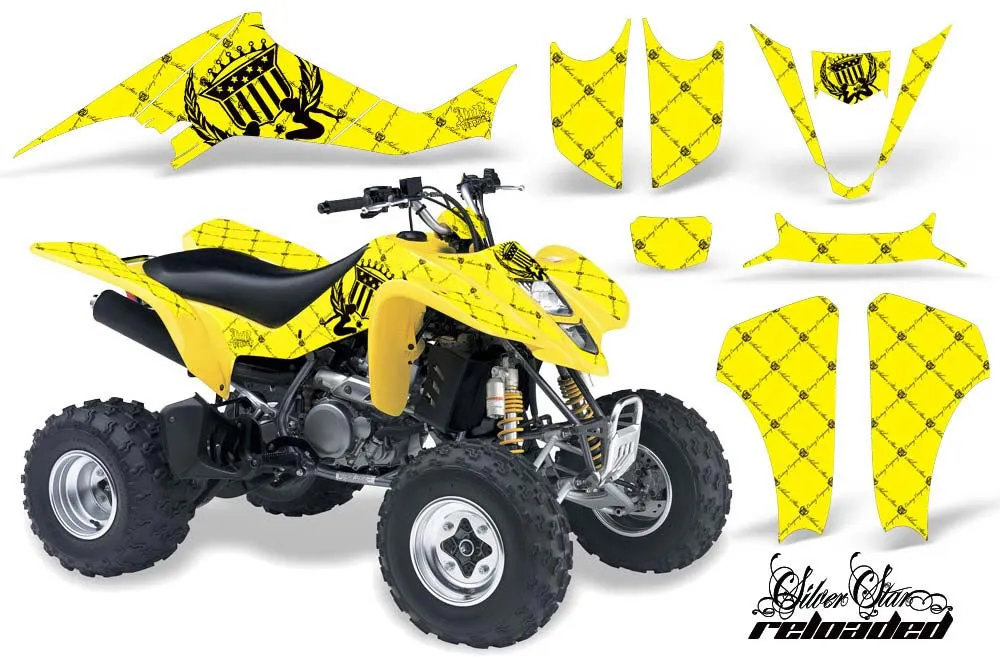 Suzuki LTZ 400 ATV Graphic Kit - 2003-2008 Silver Star - Reloaded Black