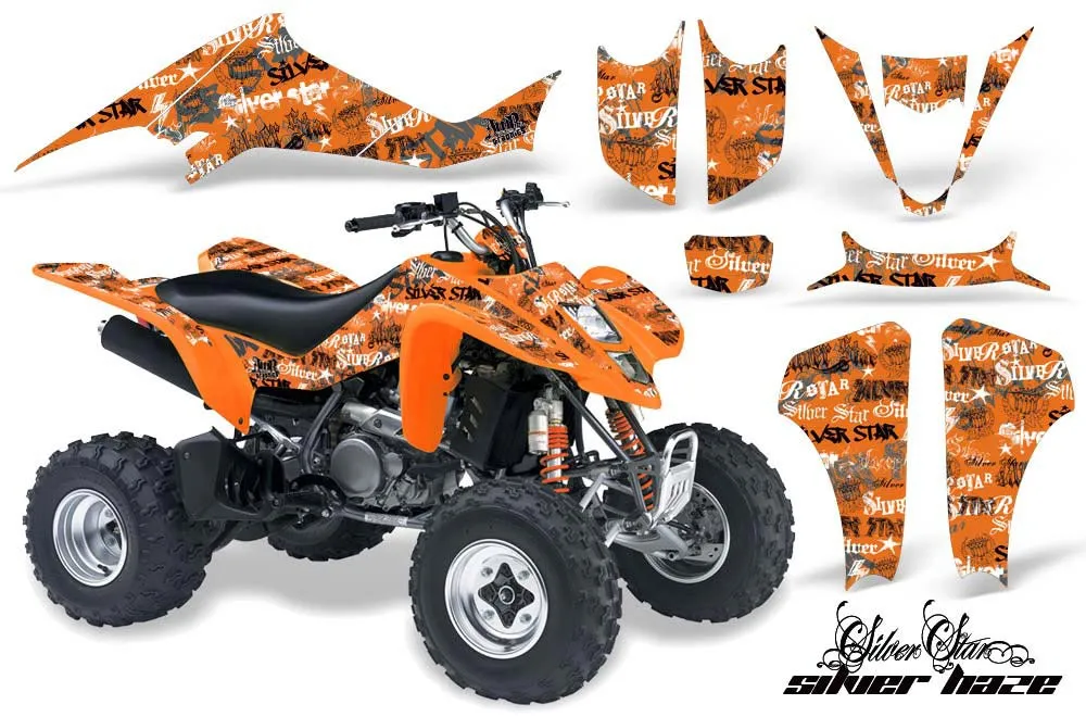 Suzuki LTZ 400 ATV Graphic Kit - 2003-2008 Silver Star - Silverhaze Black