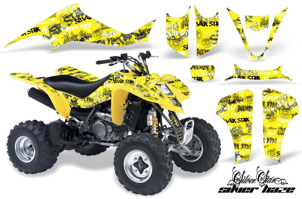 Suzuki LTZ 400 ATV Graphic Kit - 2003-2008 Silver Star - Silverhaze Black