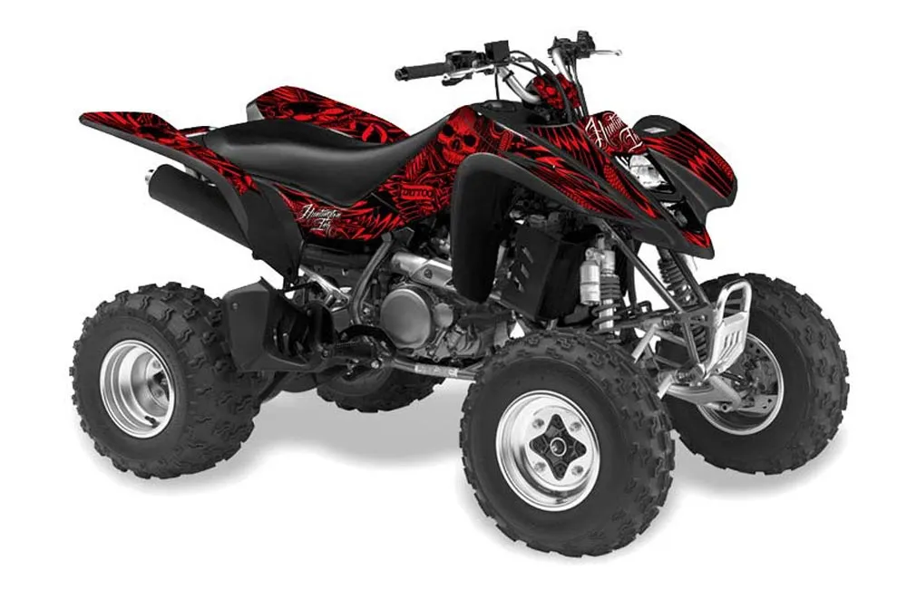 Suzuki LTZ 400 ATV Graphic Kit - 2003-2008 Skulls and Hammers Red