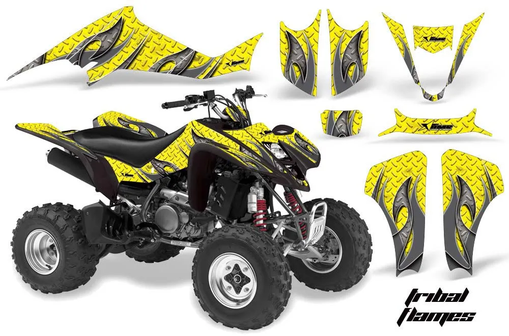 Suzuki LTZ 400 ATV Graphic Kit - 2003-2008 Tribal Flames Yellow