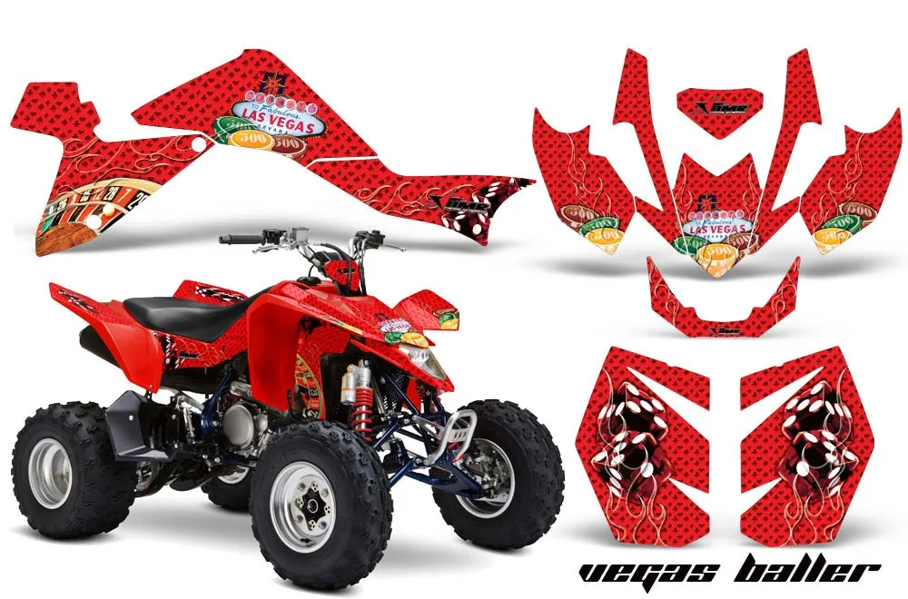 Suzuki LTZ 400 ATV Graphic Kit - 2009-2016 Vegas Baller Red