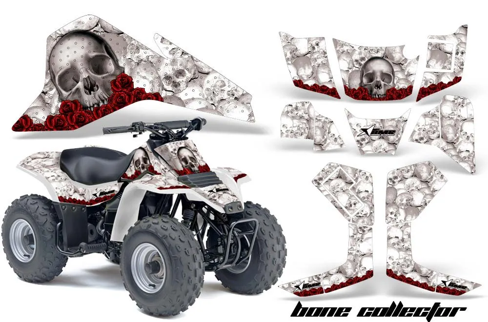 Suzuki QuadSport LT 80 ATV Graphic Kit - 1987-2006 Bone Collector White