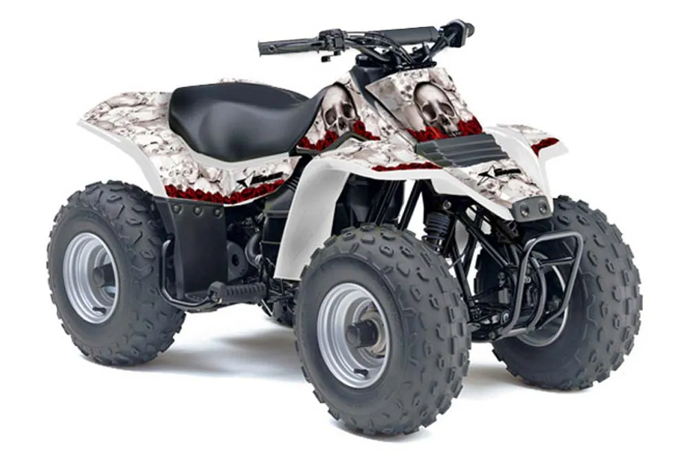 Suzuki QuadSport LT 80 ATV Graphic Kit - 1987-2006 Bone Collector White