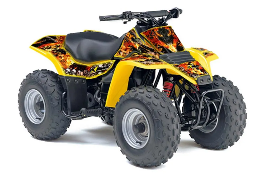 Suzuki QuadSport LT 80 ATV Graphic Kit - 1987-2006 Firestorm Yellow