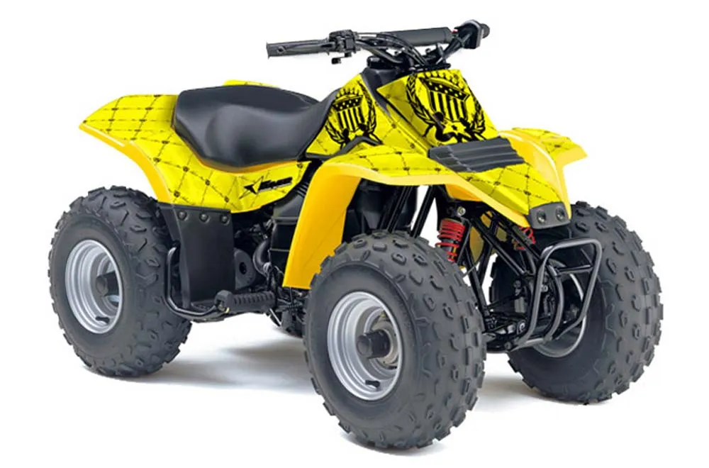 Suzuki QuadSport LT 80 ATV Graphic Kit - 1987-2006 Silver Star - Reloaded Black