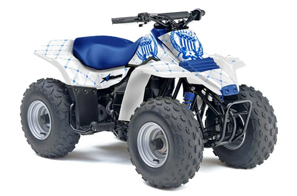 Suzuki QuadSport LT 80 ATV Graphic Kit - 1987-2006 Silver Star - Reloaded Blue