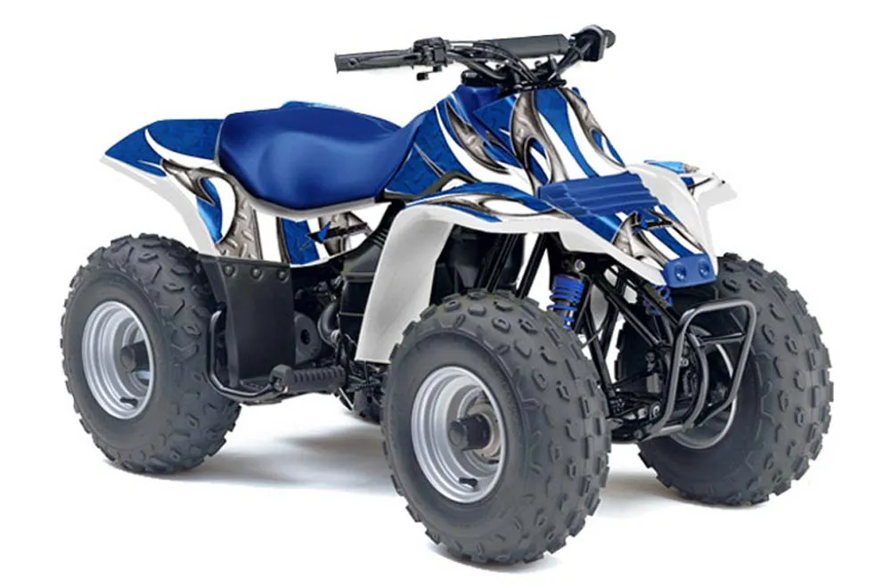 Suzuki QuadSport LT 80 ATV Graphic Kit - 1987-2006 Tribal Flames White