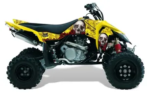Suzuki LTR 450 ATV Graphic Kit - 2006-2009 Bone Collector Yellow