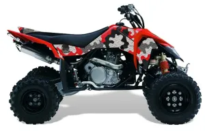 Suzuki LTR 450 ATV Graphic Kit - 2006-2009 Camoplate Red