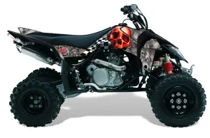 Suzuki LTR 450 ATV Graphic Kit - 2006-2009 Checkered Skull Red