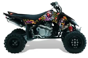 Suzuki LTR 450 ATV Graphic Kit - 2006-2009 Ed Hardy - Love Kills Black