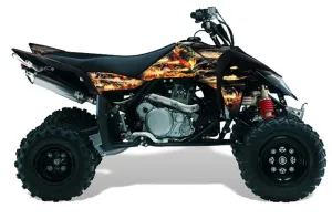 Suzuki LTR 450 ATV Graphic Kit - 2006-2009 Firestorm Black