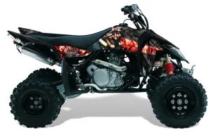 Suzuki LTR 450 ATV Graphic Kit - 2006-2009 Mad Hatter Black