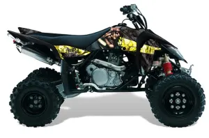Suzuki LTR 450 ATV Graphic Kit - 2006-2009 Mad Hatter Black