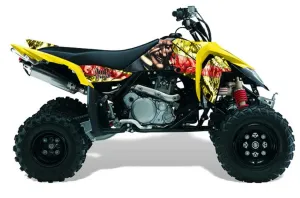 Suzuki LTR 450 ATV Graphic Kit - 2006-2009 Mad Hatter Yellow