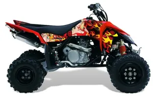 Suzuki LTR 450 ATV Graphic Kit - 2006-2009 Motorhead Mandy Red