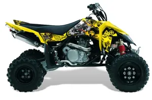 Suzuki LTR 450 ATV Graphic Kit - 2006-2009 Motorhead Yellow