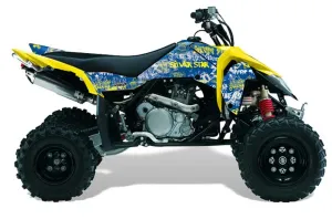 Suzuki LTR 450 ATV Graphic Kit - 2006-2009 Silver Star - Silverhaze Yellow