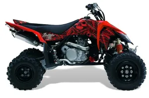 Suzuki LTR 450 ATV Graphic Kit - 2006-2009 Skulls N Hammer Red