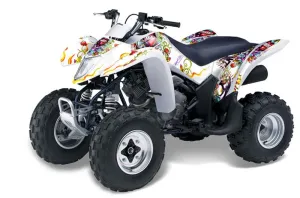 Suzuki LTZ 250 ATV Graphic Kit - 2004-2011 Ed Hardy - Love Kills White