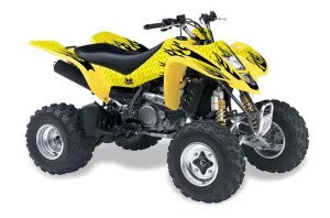 Suzuki LTZ 400 ATV Graphic Kit - 2003-2008 Diamond Flames Yellow