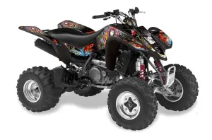 Suzuki LTZ 400 ATV Graphic Kit - 2003-2008 Ed Hardy - Pirates White