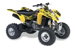 Suzuki LTZ 400 ATV Graphic Kit - 2003-2008 Mad Hatter Yellow