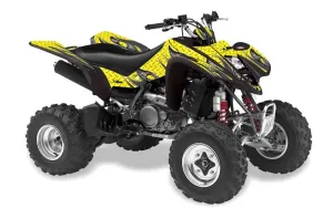 Suzuki LTZ 400 ATV Graphic Kit - 2003-2008 Tribal Flames Yellow