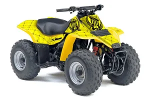 Suzuki QuadSport LT 80 ATV Graphic Kit - 1987-2006 Silver Star - Reloaded Black