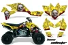 Suzuki LTR 450 ATV Graphic Kit - 2006-2009 Bone Collector Yellow