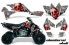 Suzuki LTR 450 ATV Graphic Kit - 2006-2009 Checkered Skull Red