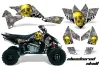 Suzuki LTR 450 ATV Graphic Kit - 2006-2009 Checkered Skull Yellow