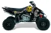 Suzuki LTR 450 ATV Graphic Kit - 2006-2009 Checkered Skull Yellow