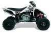 Suzuki LTR 450 ATV Graphic Kit - 2006-2009 Diamond Flames White