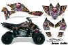 Suzuki LTR 450 ATV Graphic Kit - 2006-2009 Ed Hardy - Love Kills Black